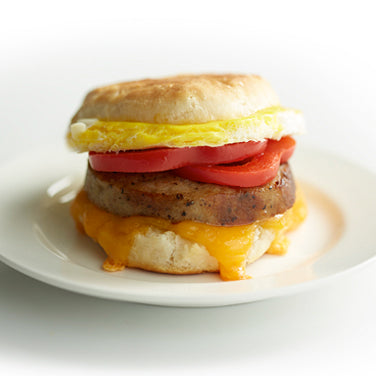 Cheesy Egg and Sausage Biscuit