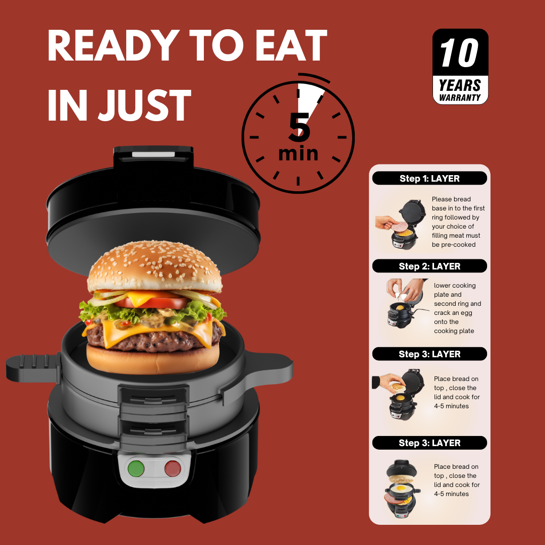 CHEFMAX Burger Makers Machine 600w