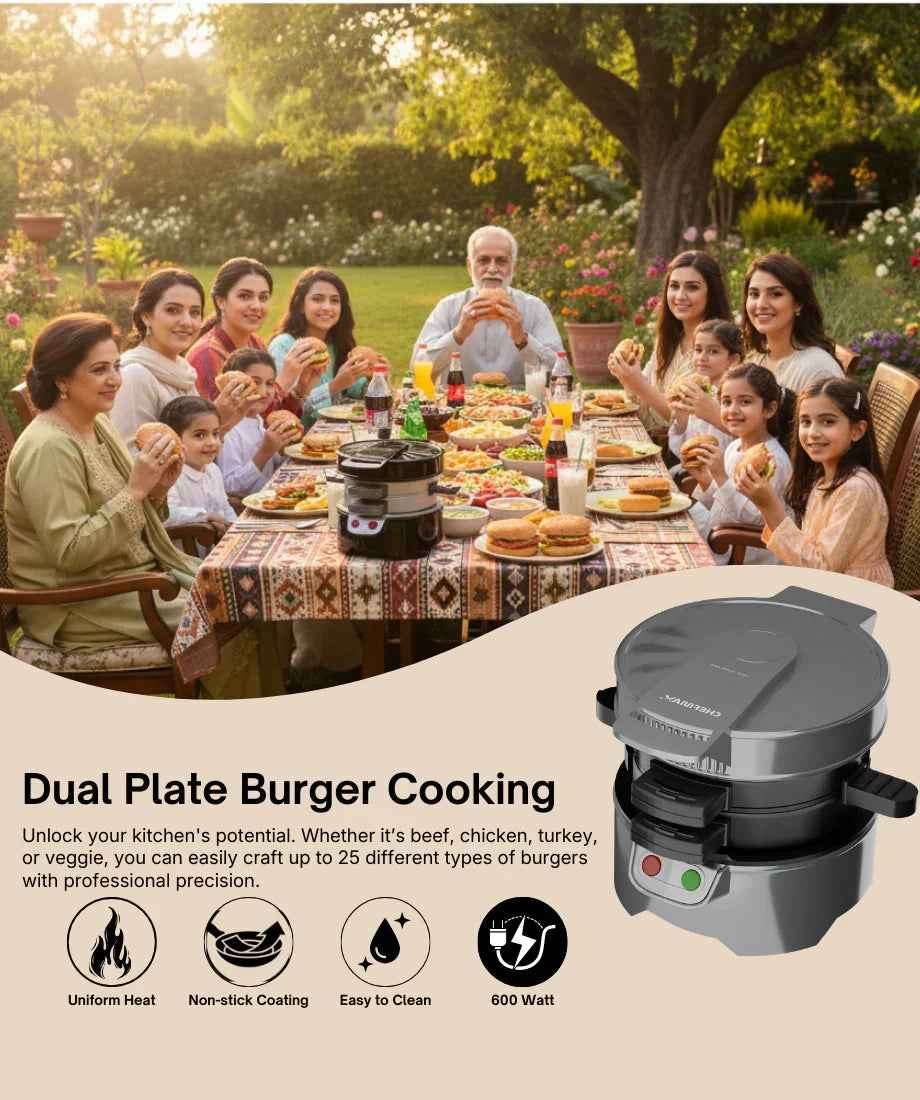 CHEFMAX Burger Makers Machine 600w